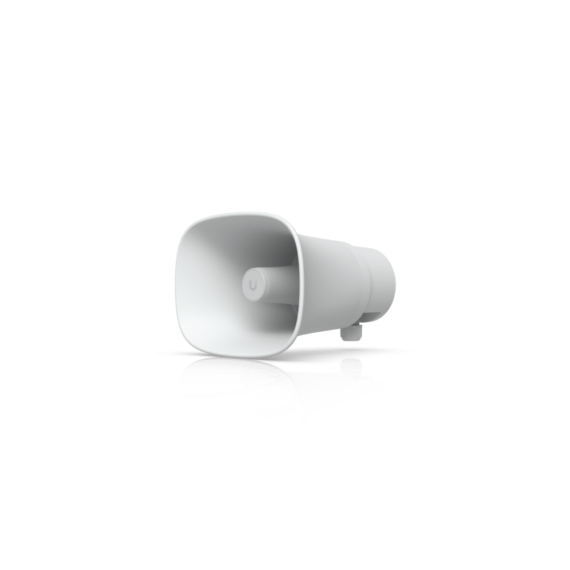 UniFi Protect AI Horn Speaker, Altavoz IP 120 dB, PoE+, Alerta AI Avanzada, Montaje Pared, Esquina y Poste, IP66